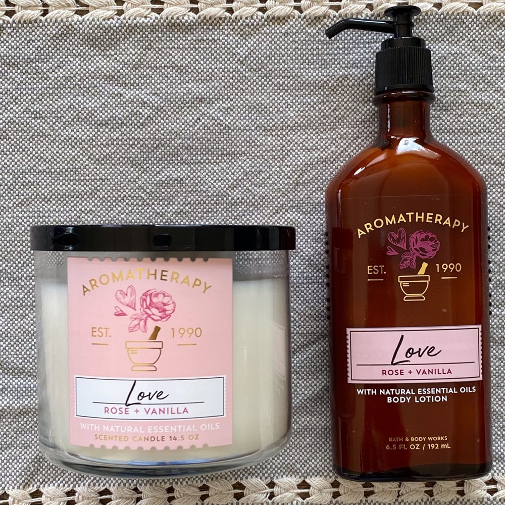 LOVE Aromatherapy Bath and Body Works Set NEW